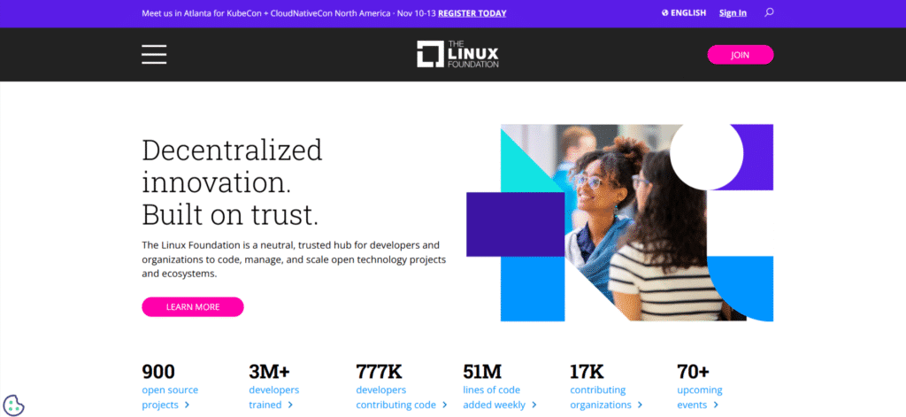 linux foundation homepage